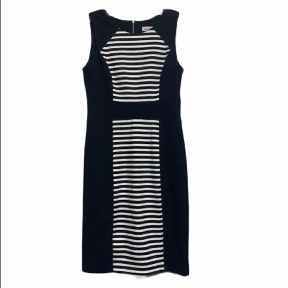 Calvin Klein Black & White Sheath Bodycon Dress‎ - Picture 1 of 8